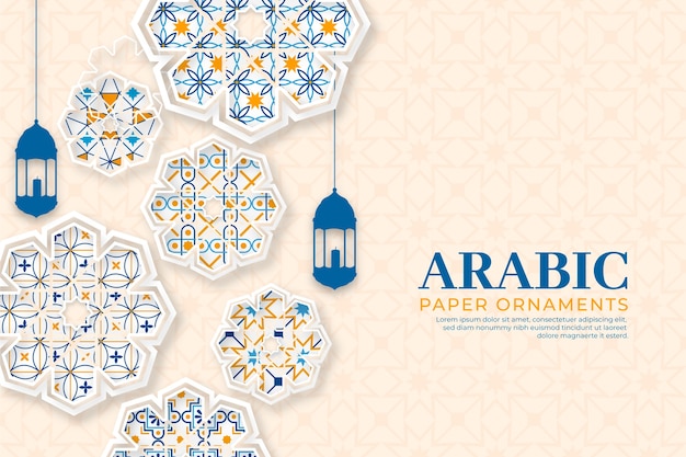 Illustrazione araba di design piatto