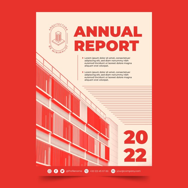 Flat design architect annual report