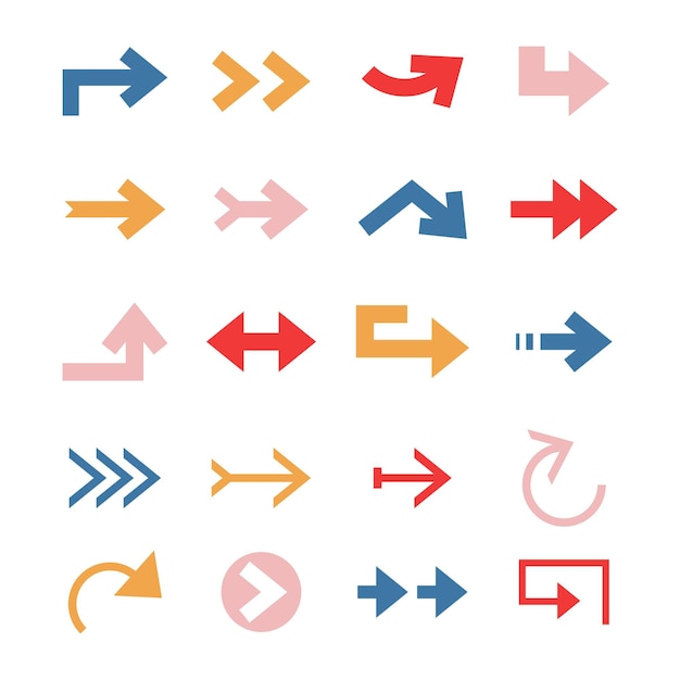 Flat design arrow collectin