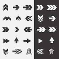 Free vector flat design arrow collectin