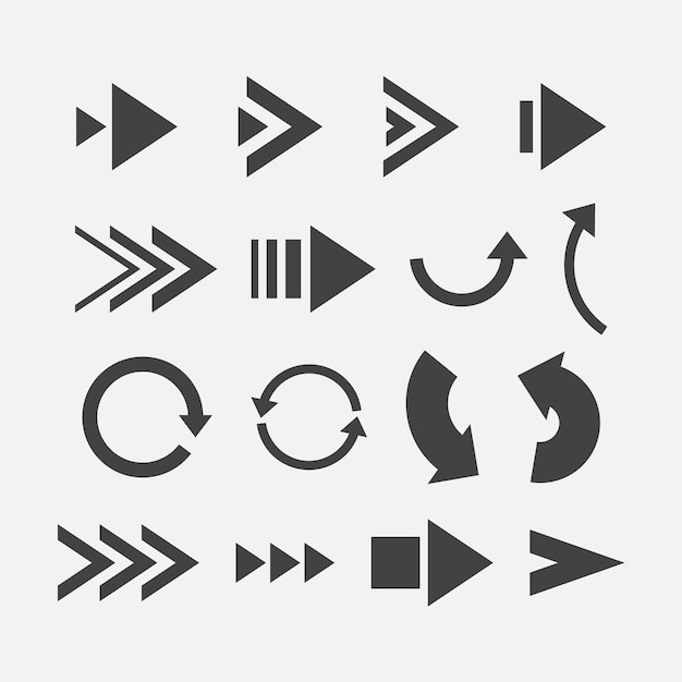 Flat design arrow collection