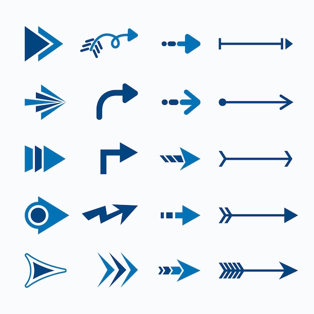 Free vector flat design arrow collection