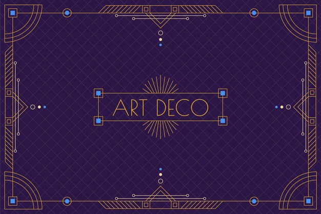 Flat design art deco background