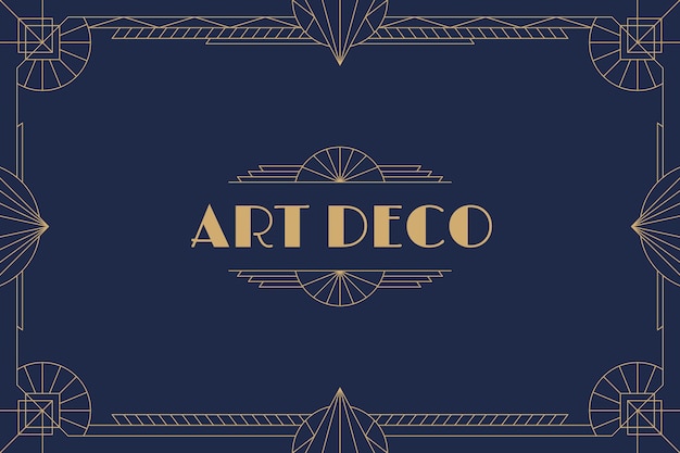 Free vector flat design art deco background