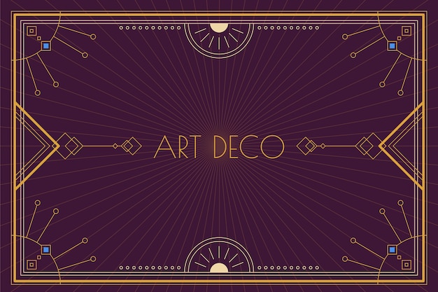 Flat Design Art Deco Background – Vector Templates