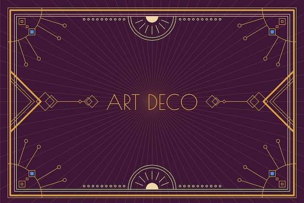 Flat design art deco background