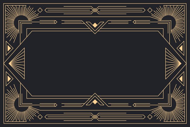 Flat design art deco background