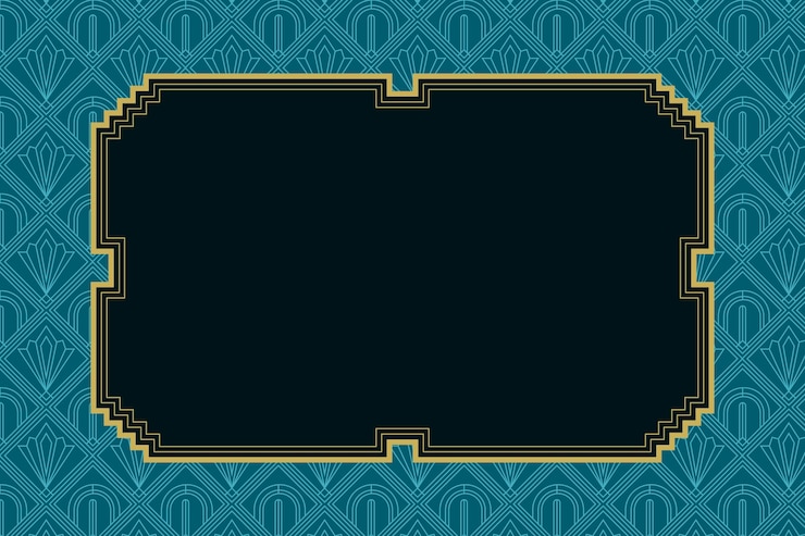 Free Vector flat design art deco blue background