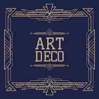 Free vector flat design art deco frame