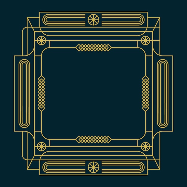 Free vector flat design art deco frame