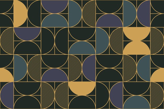 flat design art deco geometric background