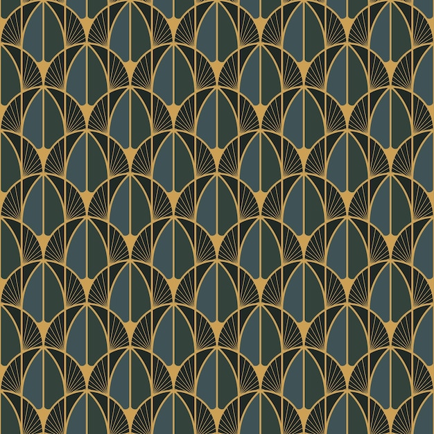 Flat design art deco  geometric motif