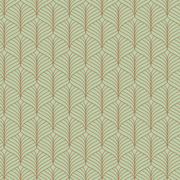 Flat design art deco golden details pattern