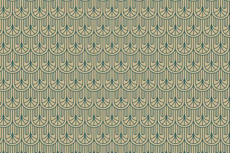 Free Vector flat design art deco golden details pattern