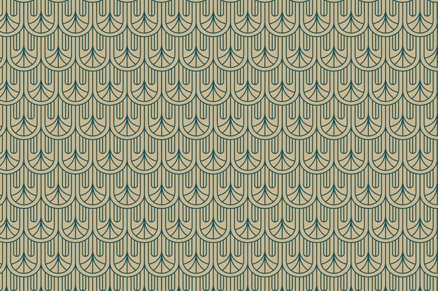 Flat design art deco golden details pattern