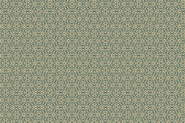 Flat design art deco green pattern