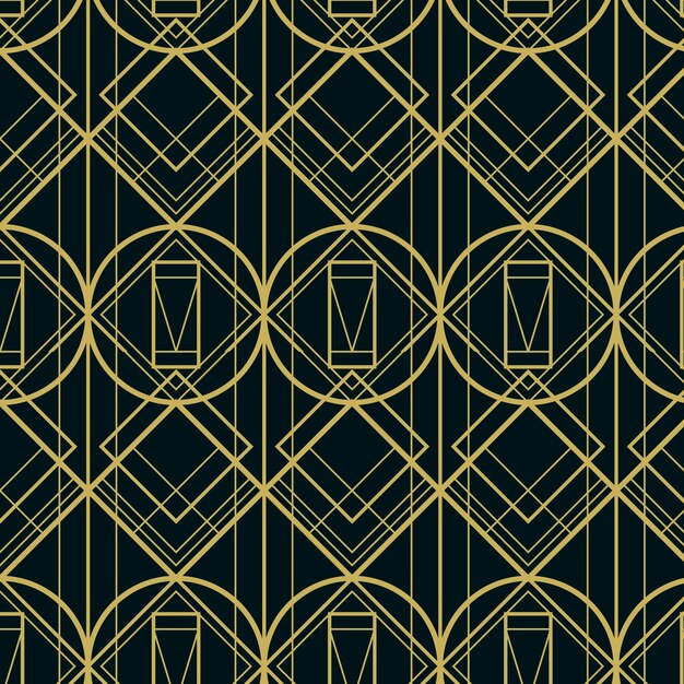 Flat design art deco pattern