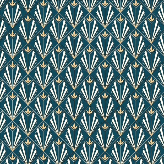 Flat design art deco pattern