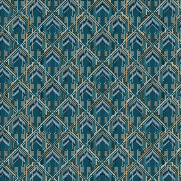 Flat design art deco pattern