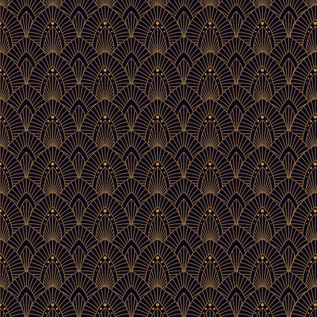 Flat design art deco pattern