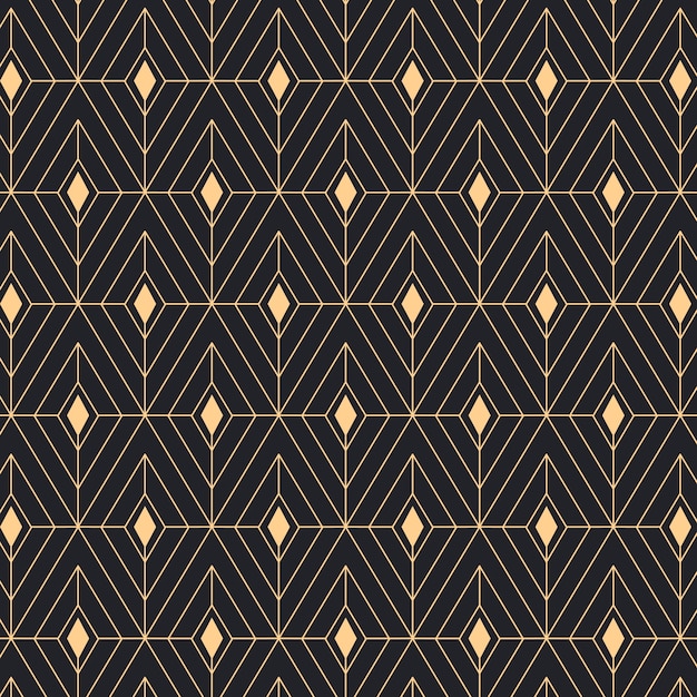 Free vector flat design art deco pattern