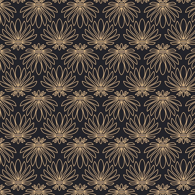 Flat design art deco pattern