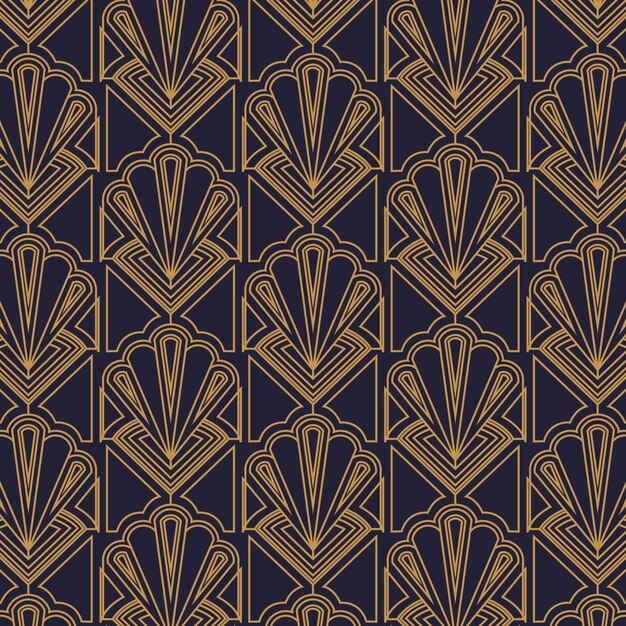 Flat design art deco pattern