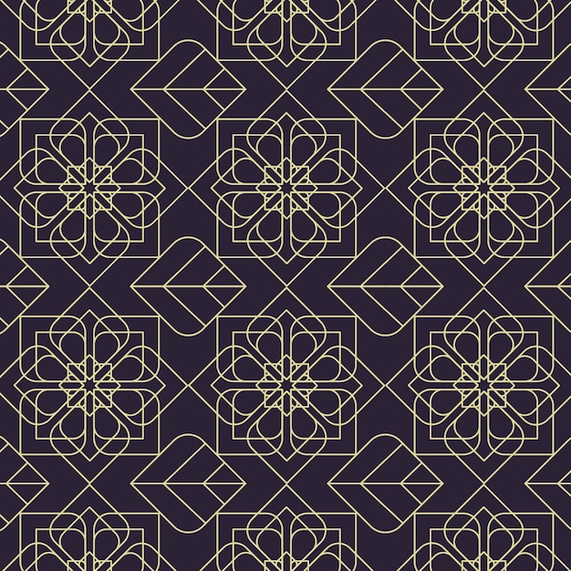 Free vector flat design art deco pattern