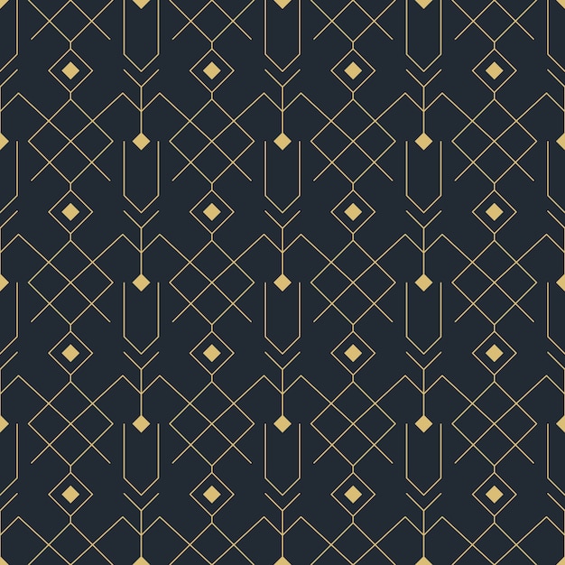 Flat design art deco pattern