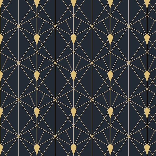 Flat design art deco pattern