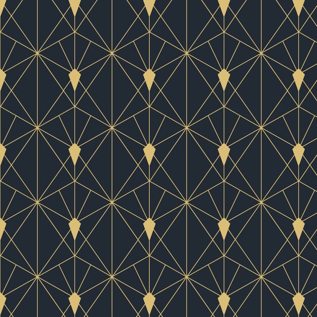 Flat design art deco pattern