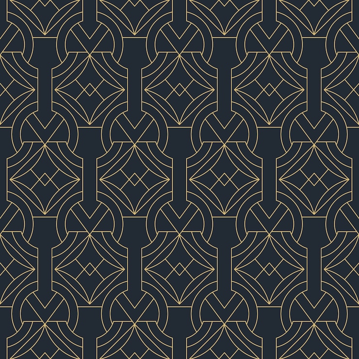 Free Vector flat design art deco pattern