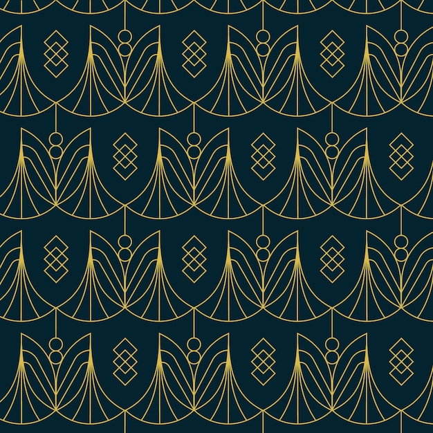 Flat design art deco pattern