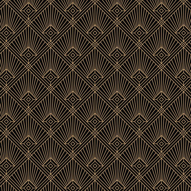 Flat design art deco pattern