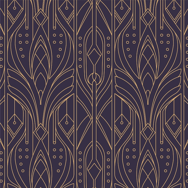 Free Vector flat design art deco pattern