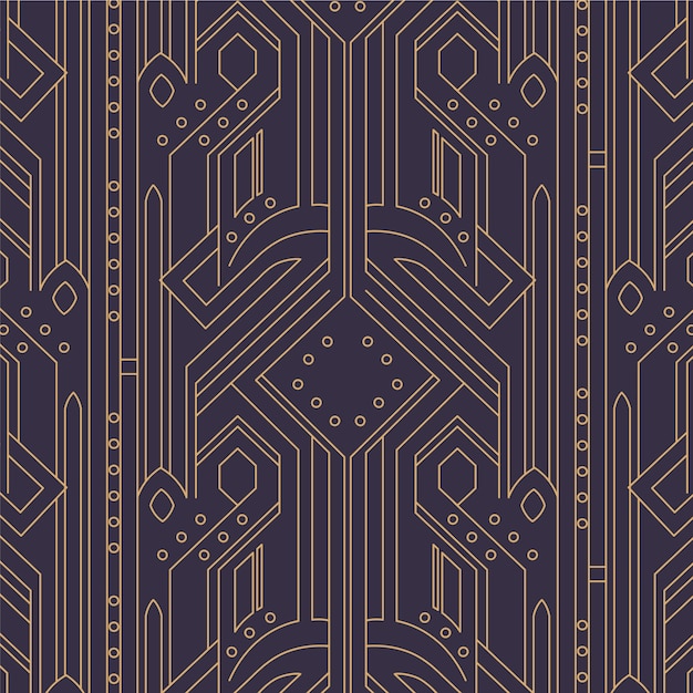 Free vector flat design art deco pattern
