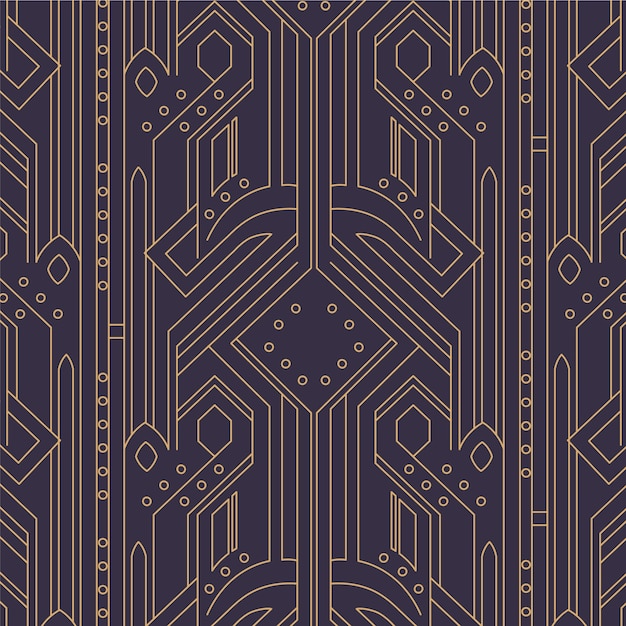 Flat design art deco pattern