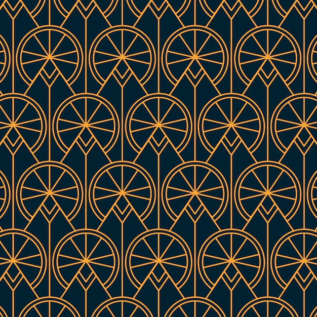 Free vector flat design art deco pattern