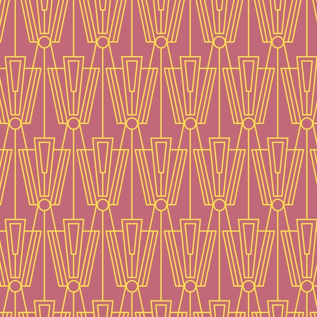 Free vector flat design art deco pattern