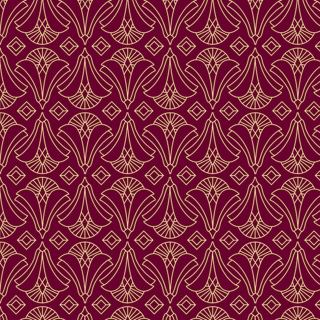 Flat design art deco pattern