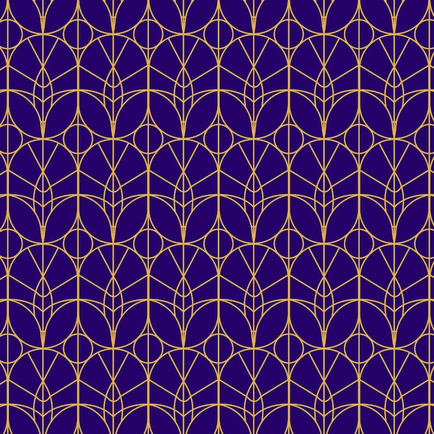 Flat design art deco pattern