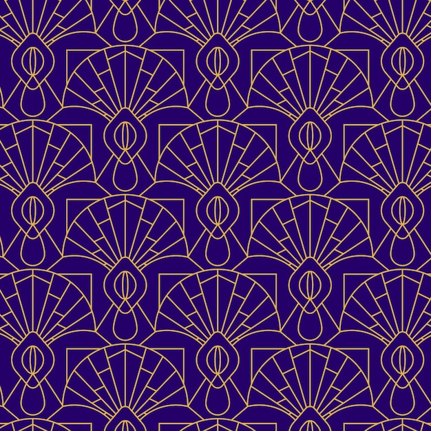 Flat design art deco pattern