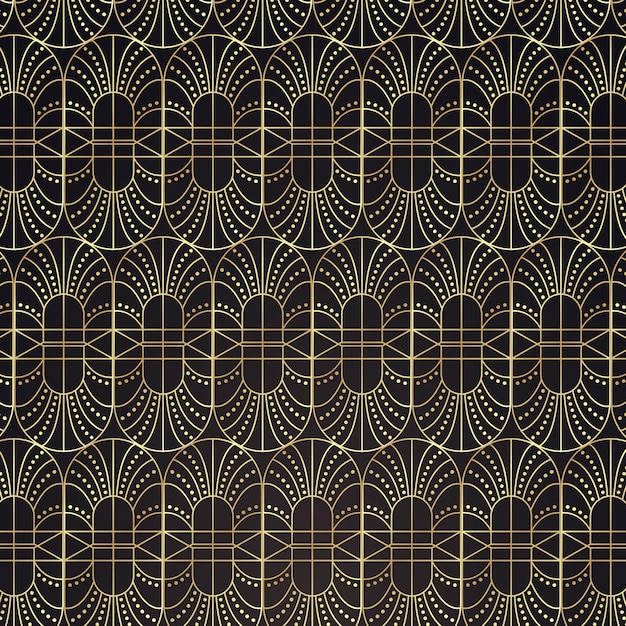 Free vector flat design art deco pattern