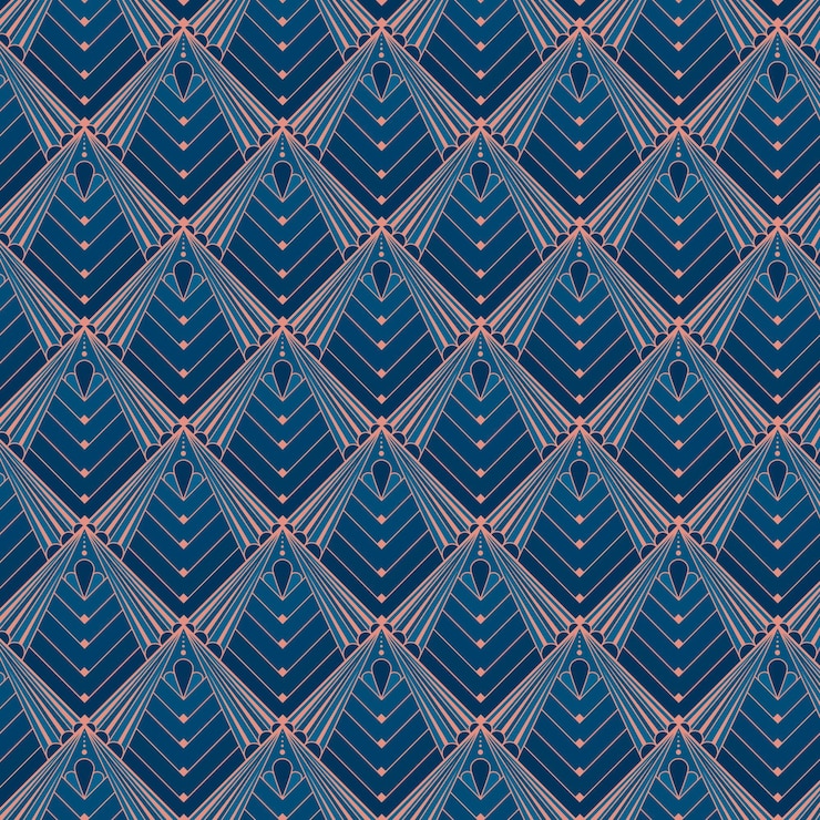 Free Vector flat design art deco pattern