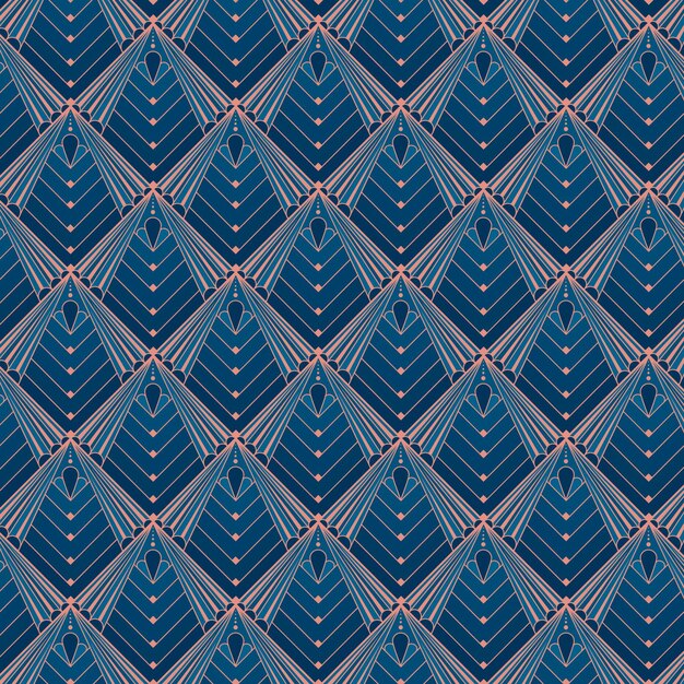 Flat design art deco pattern