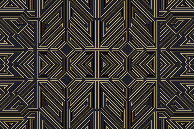 Free Vector flat design art deco premium background
