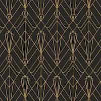 Free vector flat design art deco seamless pattern