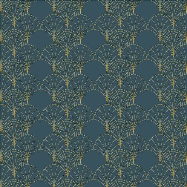 Free vector flat design art deco seamless wallpaper