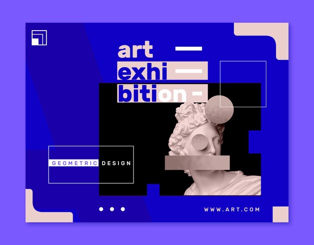Flat design  art exhibition photocall