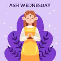 Free vector flat design ash wednesday